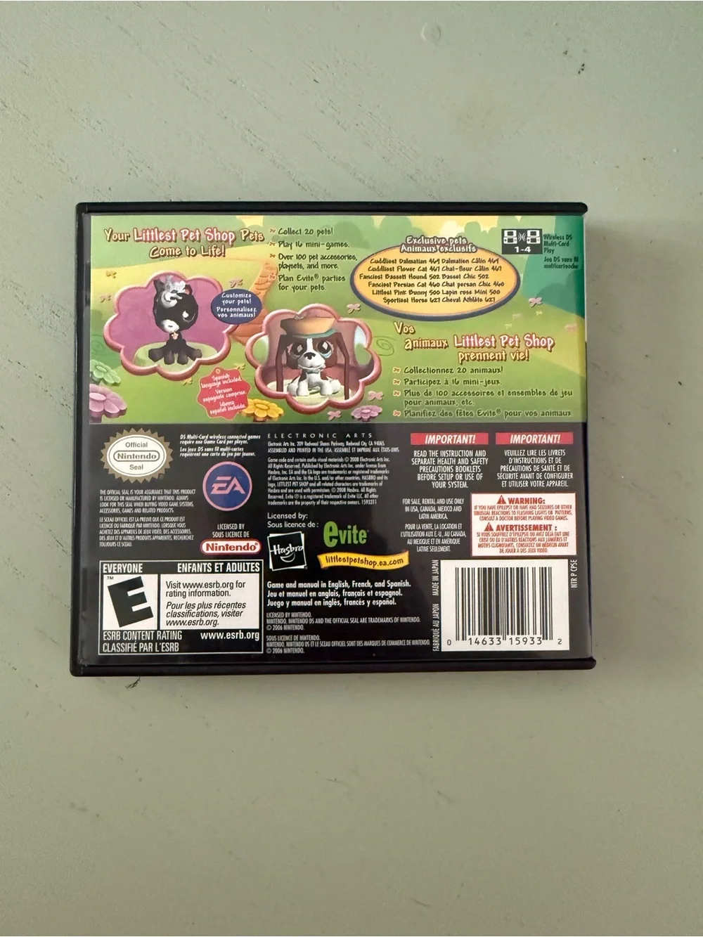 COMPLETE Littlest Pet Shop: Garden Jardin Nintendo DS Game, Case, Manual EUC